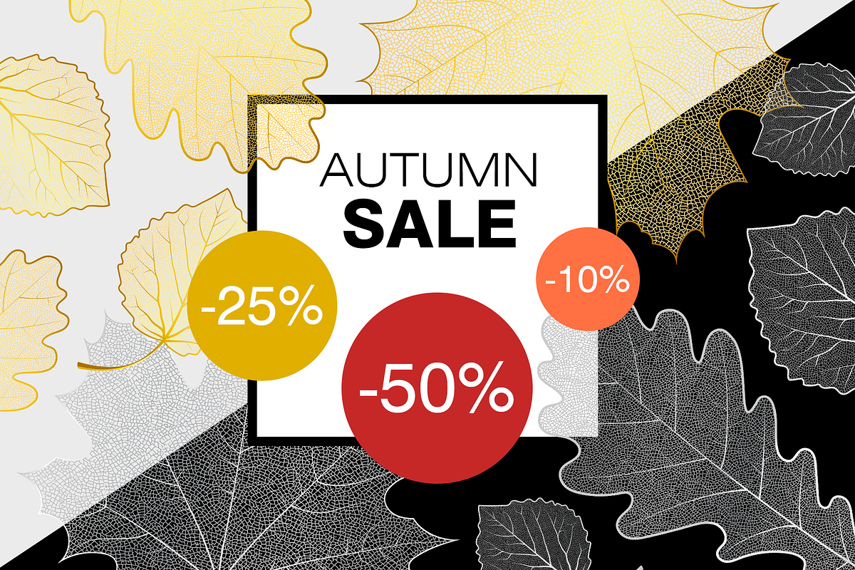 Gold and silver skeleton leaves, an Object Graphic by ekmelica (Photo 3 of 6)