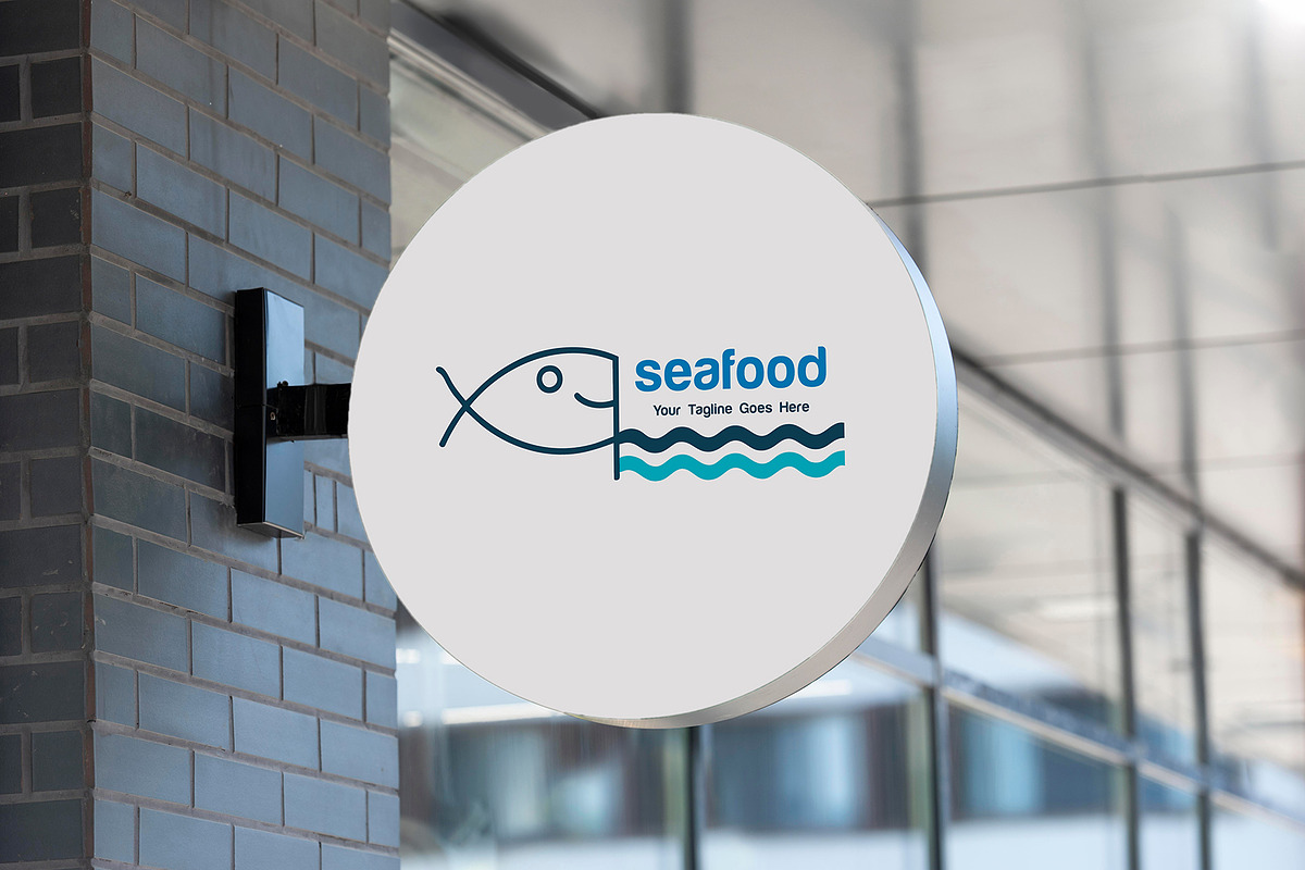 Modern Fish Restaurant Logo Template, a Branding & Logo Template by YUDesignStore (Photo 2 of 6)