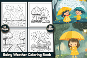 Rainy Weather Coloring Book, an Object Illustration by protabsorkar11 (Thumbnail 1 of 6)