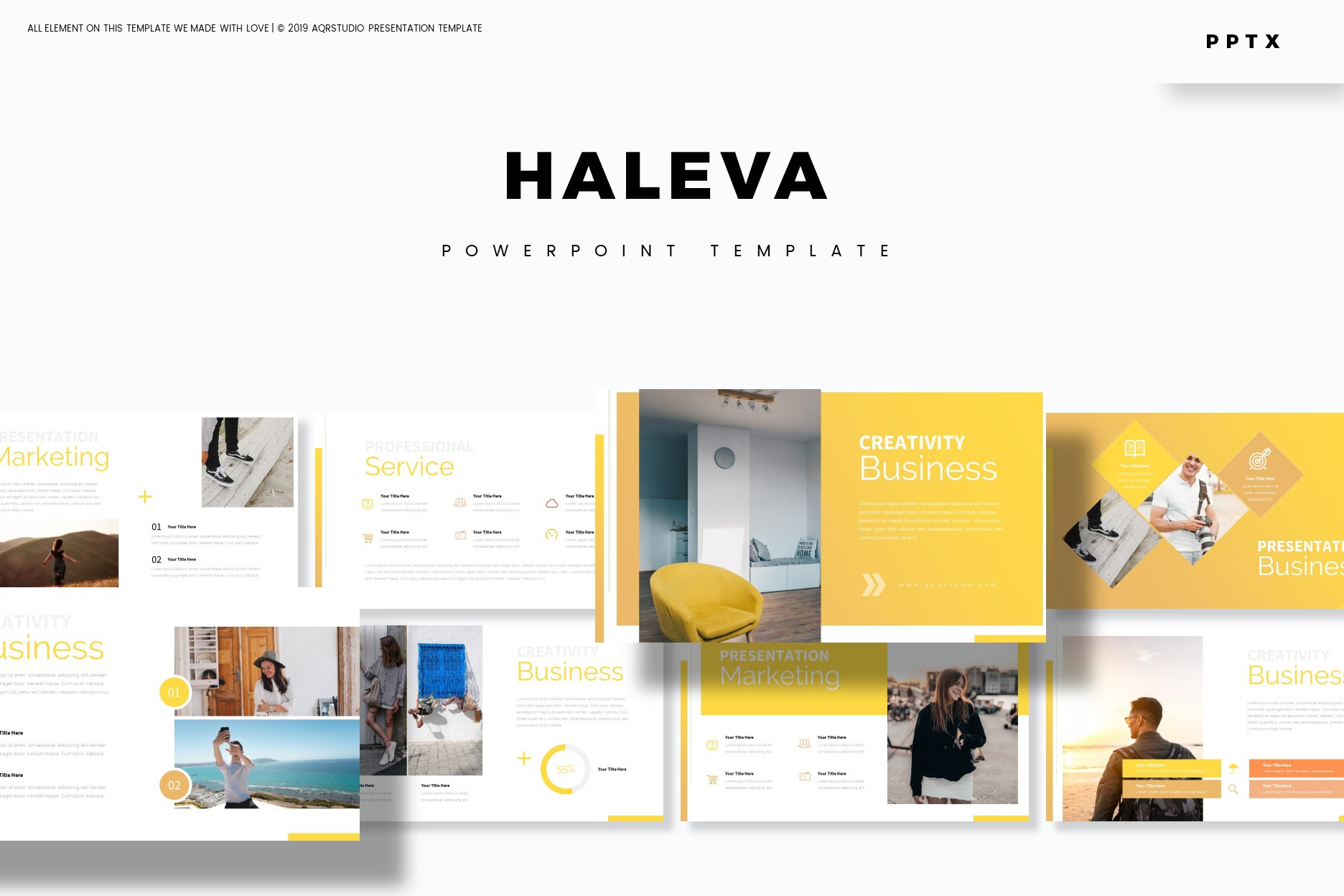 Haleva - Powerpoint Template, a Presentation Template by AQR Studio
