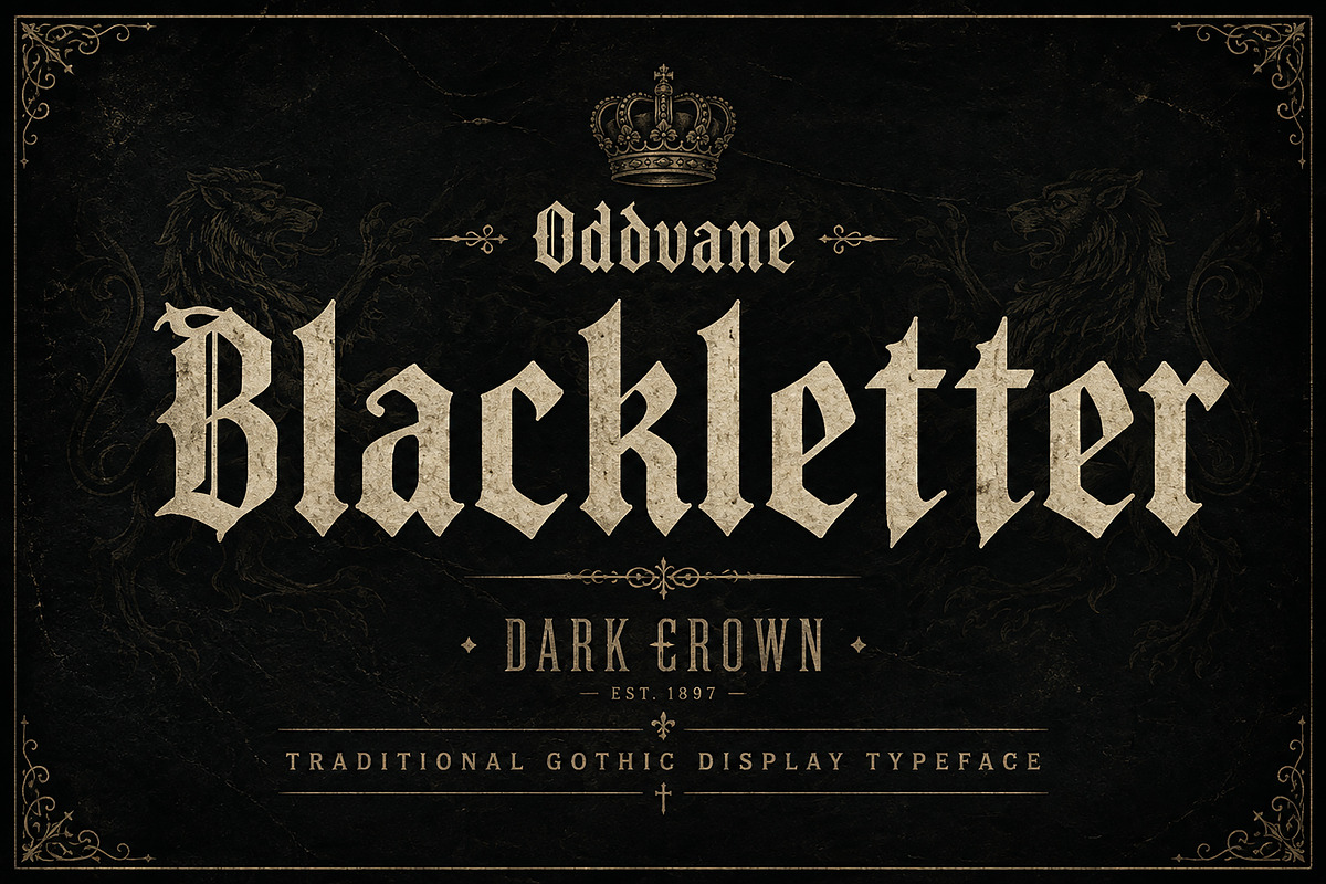 Oddvane Blackletter, a Blackletter Font by Wow Magic (Photo 1 of 5)