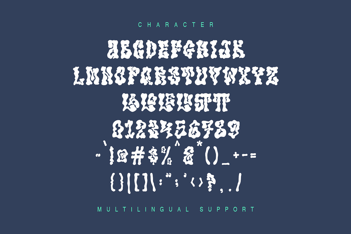 Vealleaes Experimental Display Font, a Handwritten Font by Maulana Creative (Photo 3 of 7)