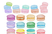 Watercolor Macaron Clipart, Macaroon, a Food Illustration by Old Grove Designs (Thumbnail 2 of 2)