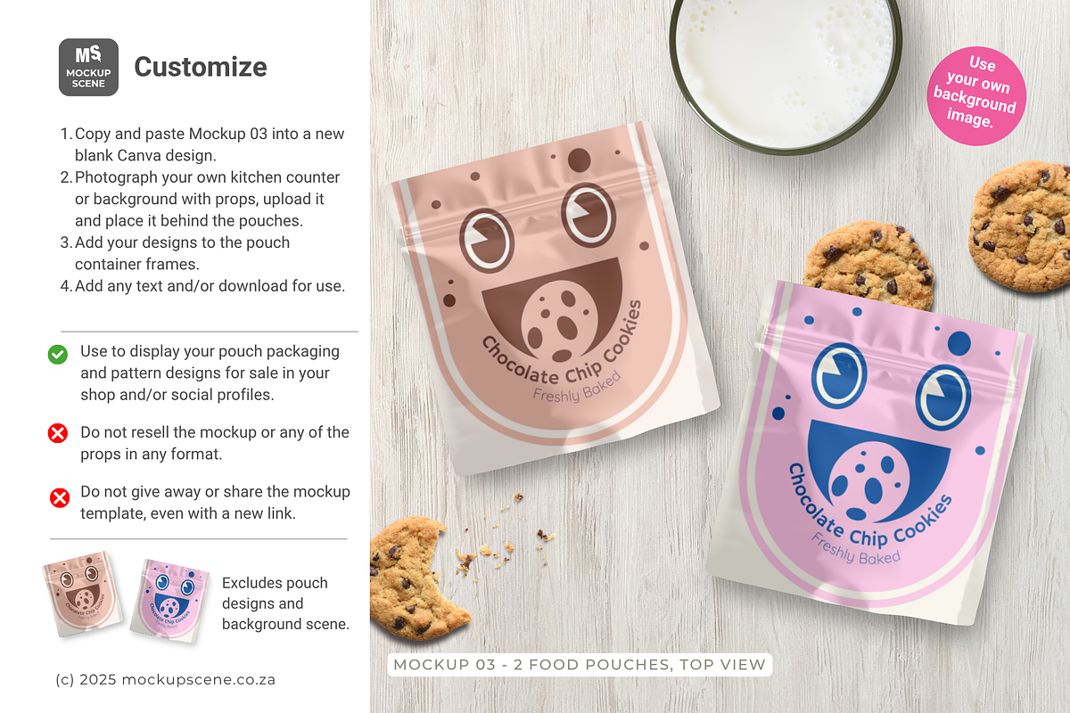Food Pouch Canva Mockup Square, a Product Mockup by Mockup Scene (Photo 9 of 9)