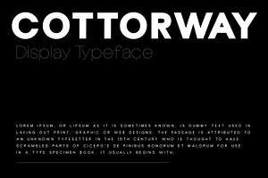 Cottorway Display Typeface