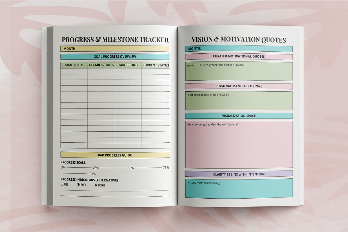 2026 Goal Setting Planner, a Design Template by Book2bees (Photo 4 of 4)