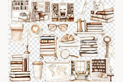Cozy Reading Nook Clipart, a Person Illustration by GlamArtZhanna (Thumbnail 7 of 8)