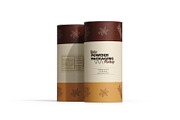 Paper Tube With Metallic Lid Mockup, a Packaging Mockup by Ram Studio LLC (Thumbnail 2 of 14)