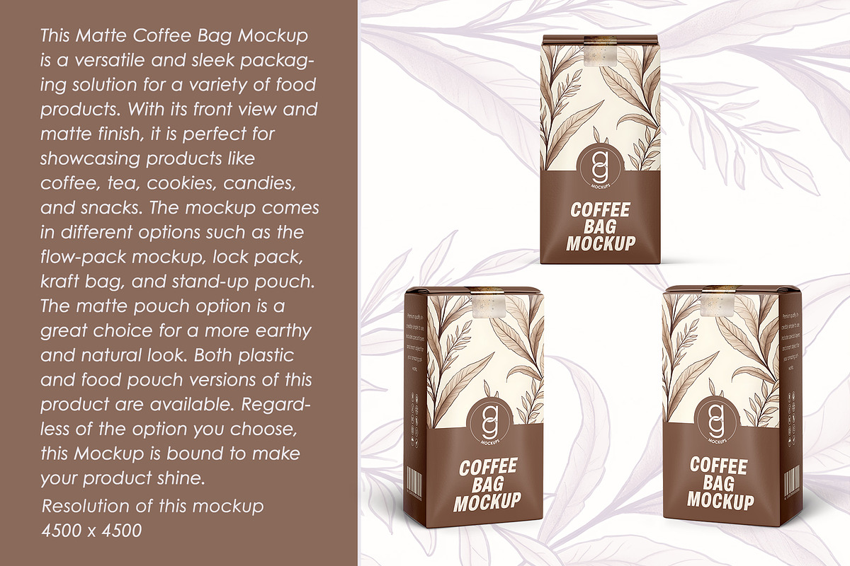 Coffee Bag Mockup, a Packaging Mockup by AG Mockups (Photo 2 of 3)