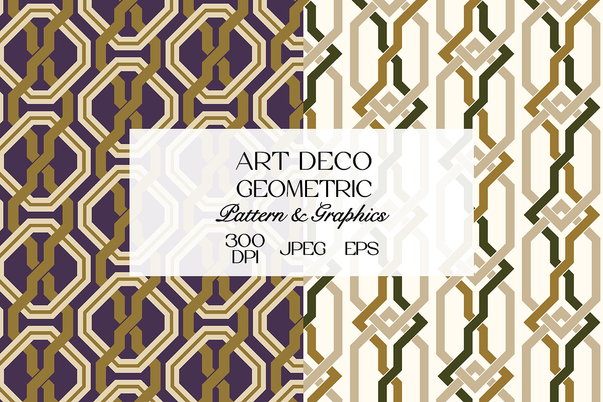 Art Deco Geometric Pattern Bundle, a Pattern Graphic by StudioGlouna (Photo 1 of 9)
