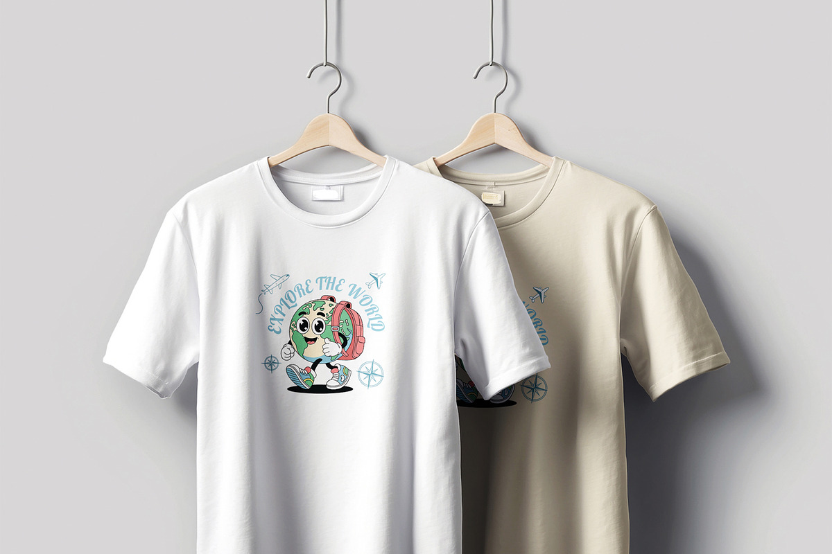 Explore The World T Shirt Design, a Stationery Template by MightyDesign (Photo 2 of 6)