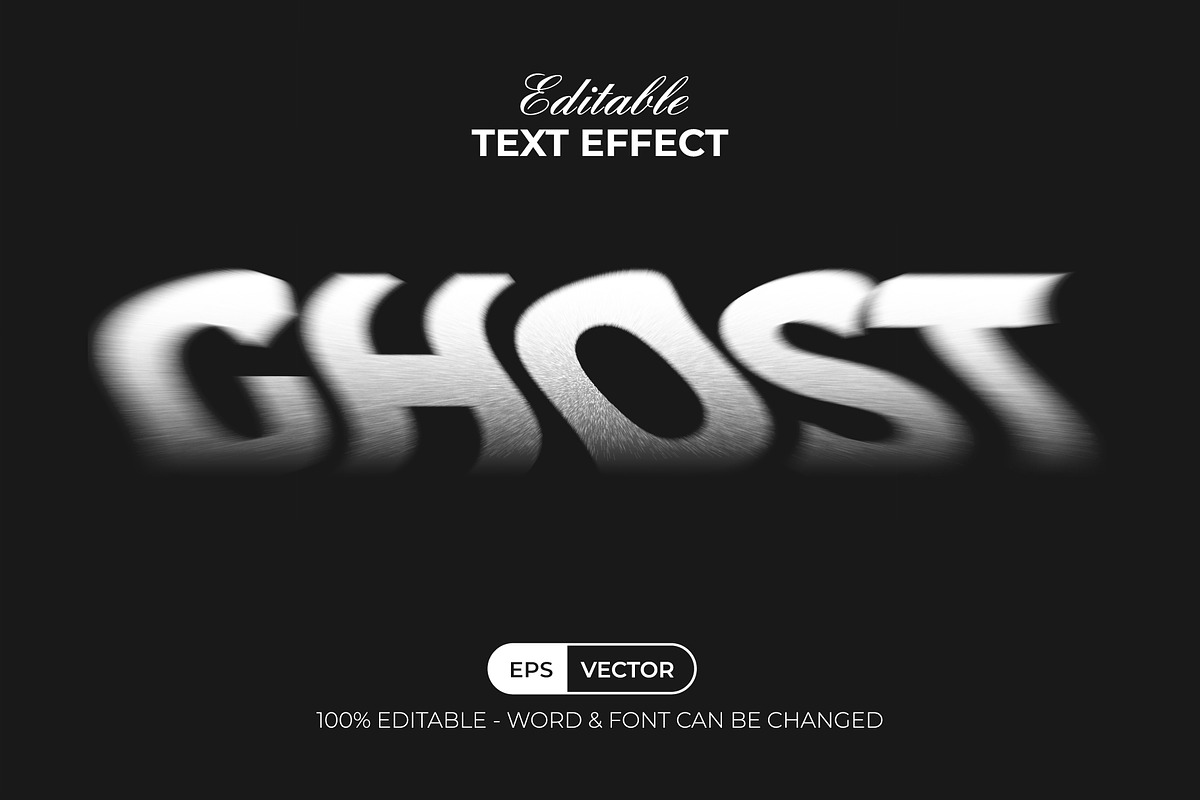 Ghost Text Effect Wave Blurry Style, a Layer Style Add-On by Mockmenot