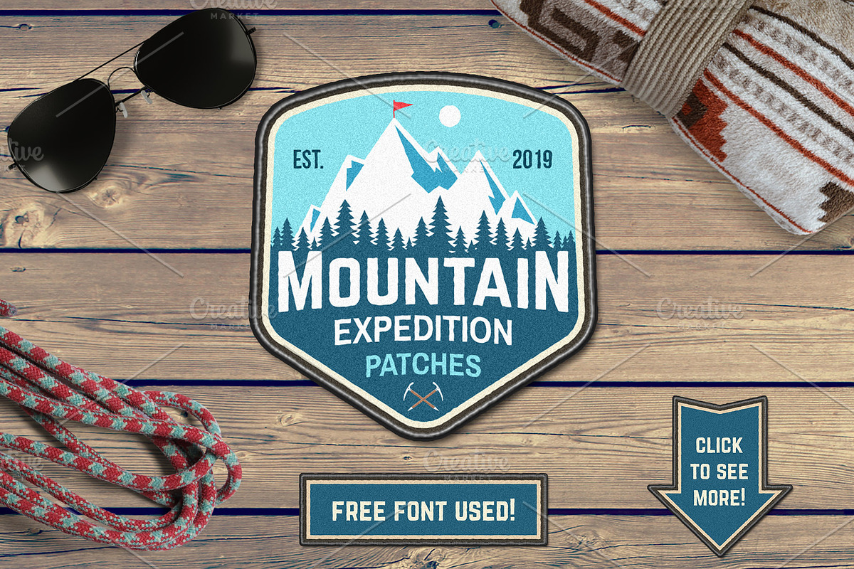 Mountain Expedition Patches, a Branding & Logo Template by sivVector (Photo 1 of 2)