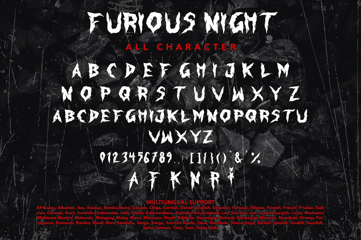 Furious Night, a Blackletter Font by HATFSTUDIO (Photo 8 of 8)