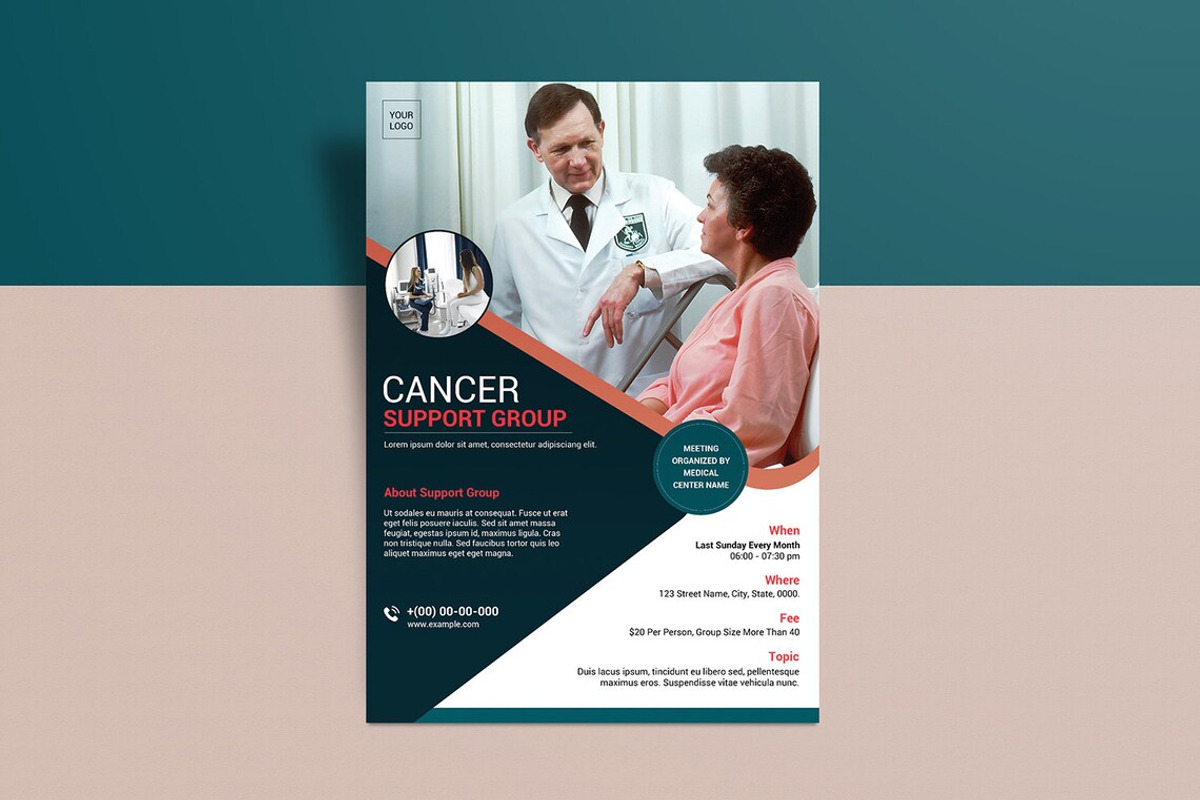 Medical Support Group Flyer, a Flyer Template by retrographix (Photo 3 of 4)