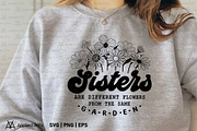 Sister SVG, Sisters are Flowers SVG, an Object Graphic by Applied Arts (Thumbnail 6 of 10)