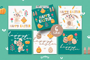 Cute Easter Bunny Clipart & Patterns, a Seasonal Illustration by Ejevyaka (Thumbnail 8 of 9)