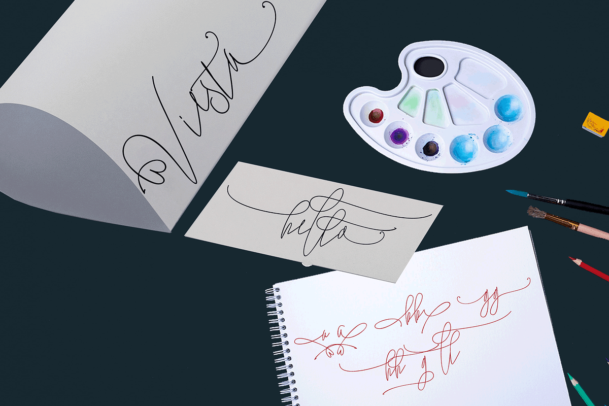 Lovellyana comes with 10 Elegant, a Script Font by Deniz86 (Photo 4 of 10)