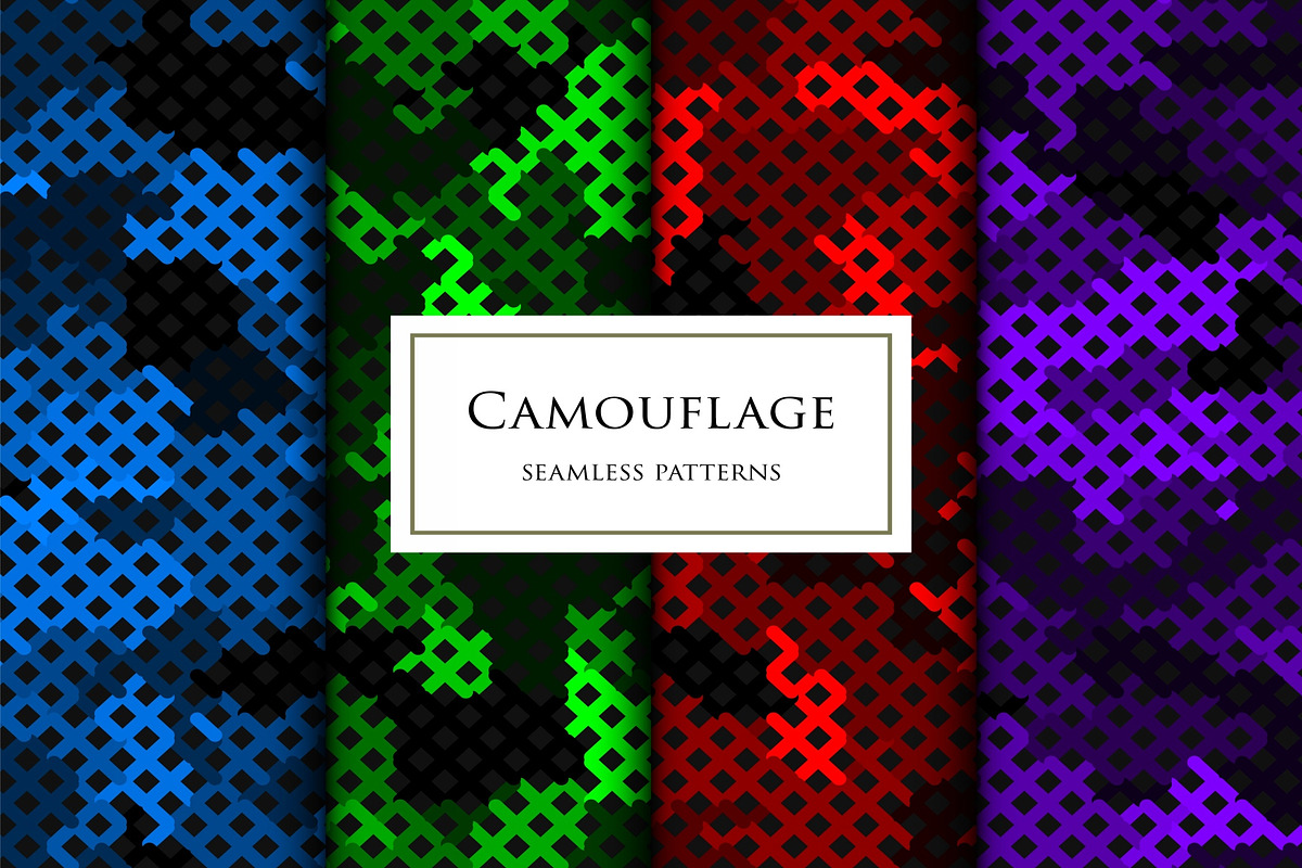 Camouflage net background set, a Pattern Graphic by ArchonDigitalShop (Photo 7 of 7)