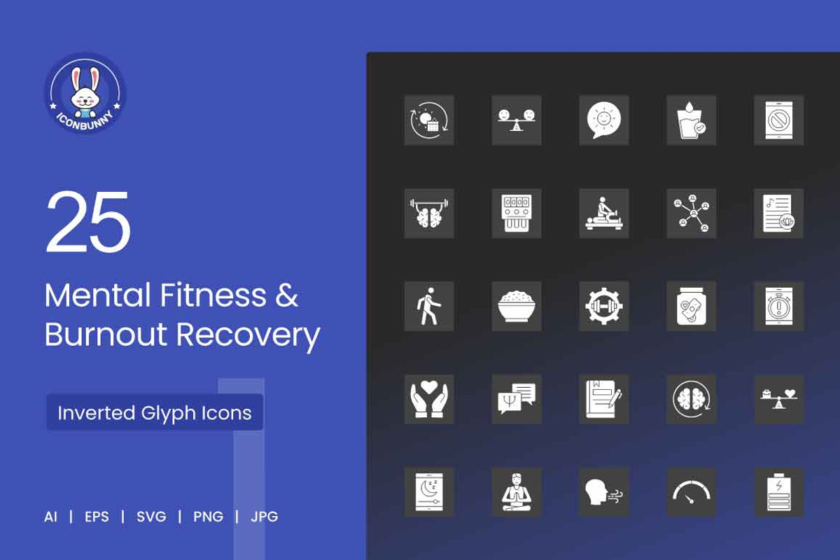 Mental Fitness & Burnout Recovery, a Solid Icon by IconBunny (Photo 1 of 2)