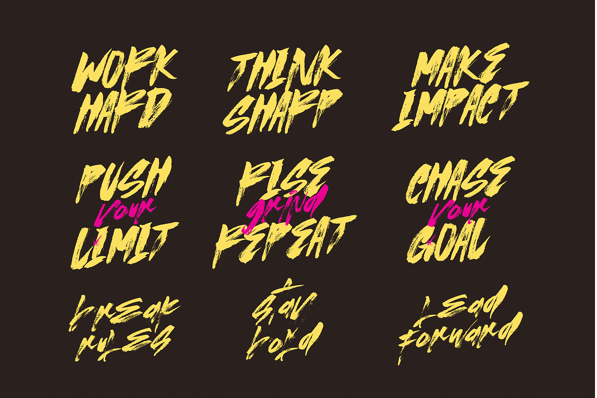 Blaze Fury | Aggressive Brush Font, a Script Font by Ardana Creative (Photo 9 of 13)