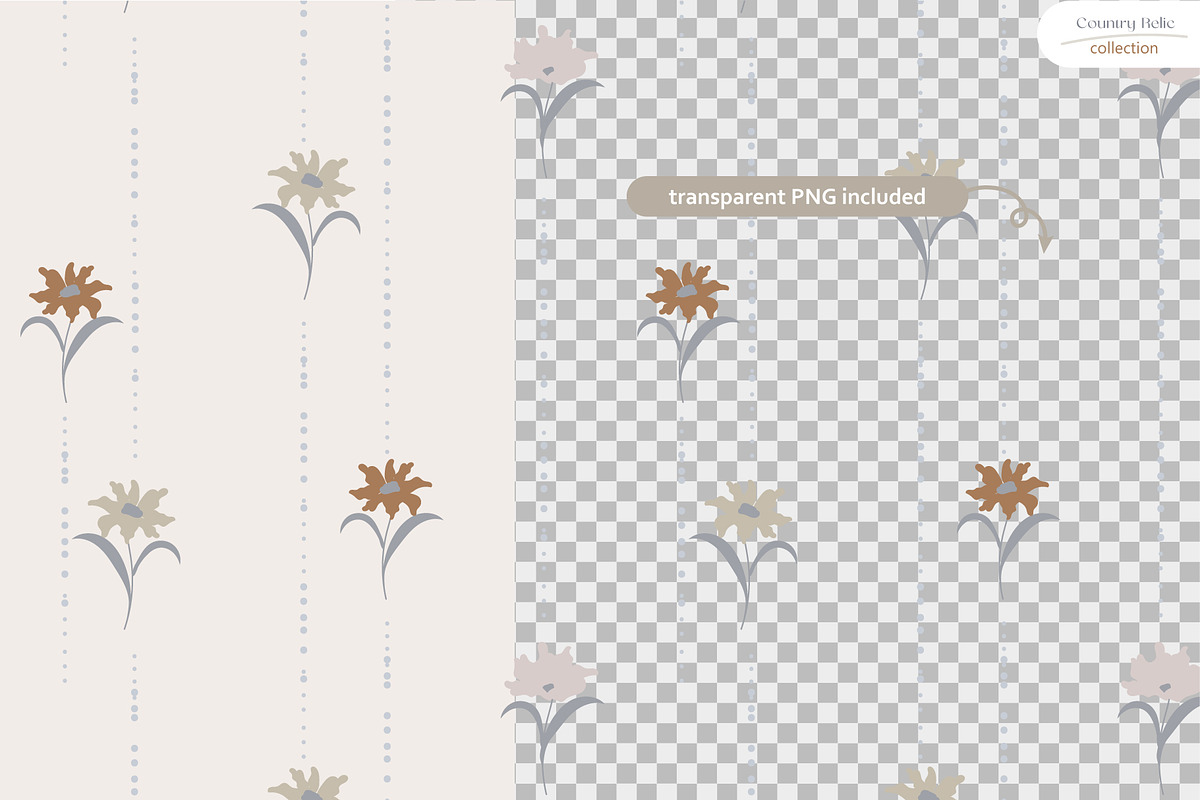 Country Relic - Seamless Patterns, a Pattern Graphic by InaCorart (Photo 7 of 10)