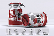 Metal Milk Flask Mock-Up, a Product Mockup by DesignRushMarket (Thumbnail 5 of 7)