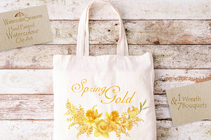 Spring Yellow Bouquets Clipart