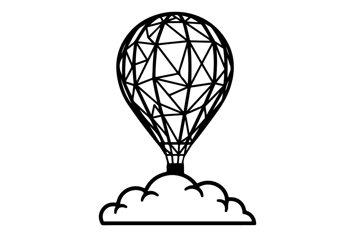 Hot Air Balloon Silhouette Bundle, an Object Illustration by Gaye Art (Photo 15 of 31)