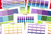 Rainbow Organizational Stickers, a Graphic by Dragonfly Girls Designs (Thumbnail 2 of 7)