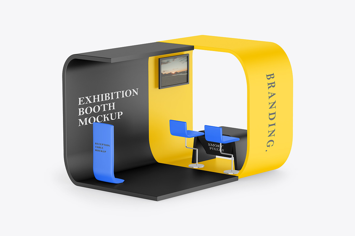 Matte Exhibition Booth Mockup