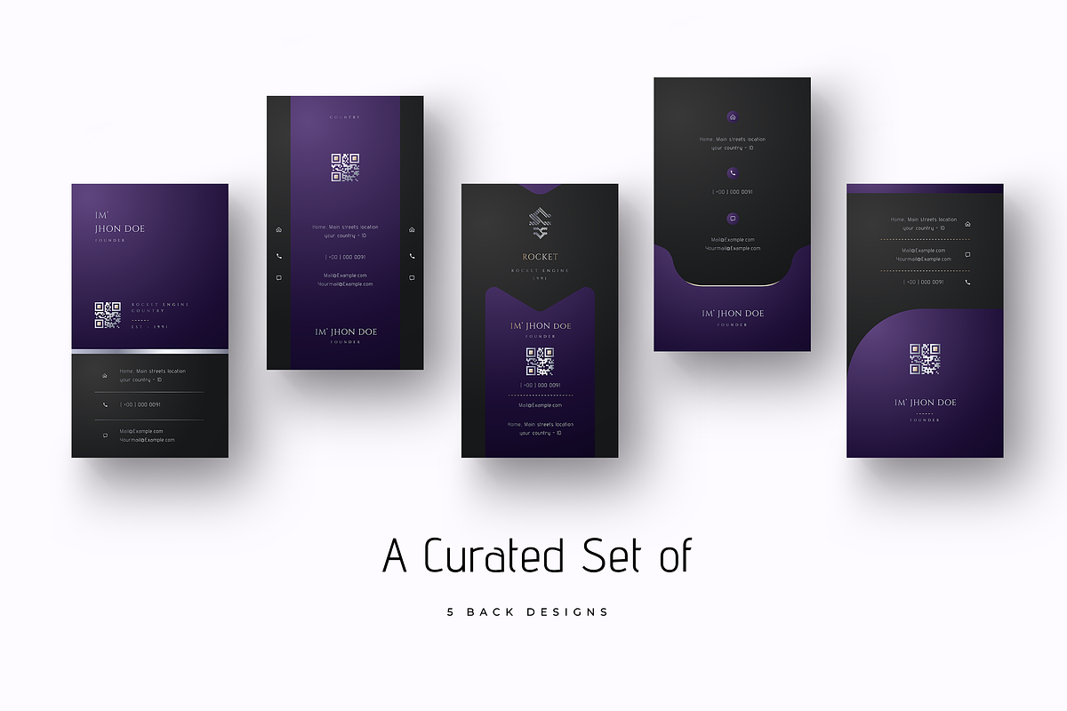 Orbit Business Card Bundle 5 Designs, a Business Card Template by Ctrl space studio (Photo 2 of 10)