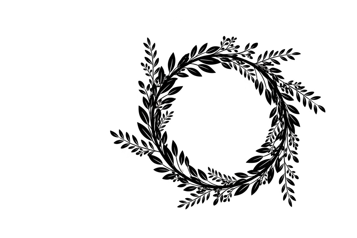 Elegant floral wreath silhouette, an Illustration by Amazin_art (Photo 7 of 41)