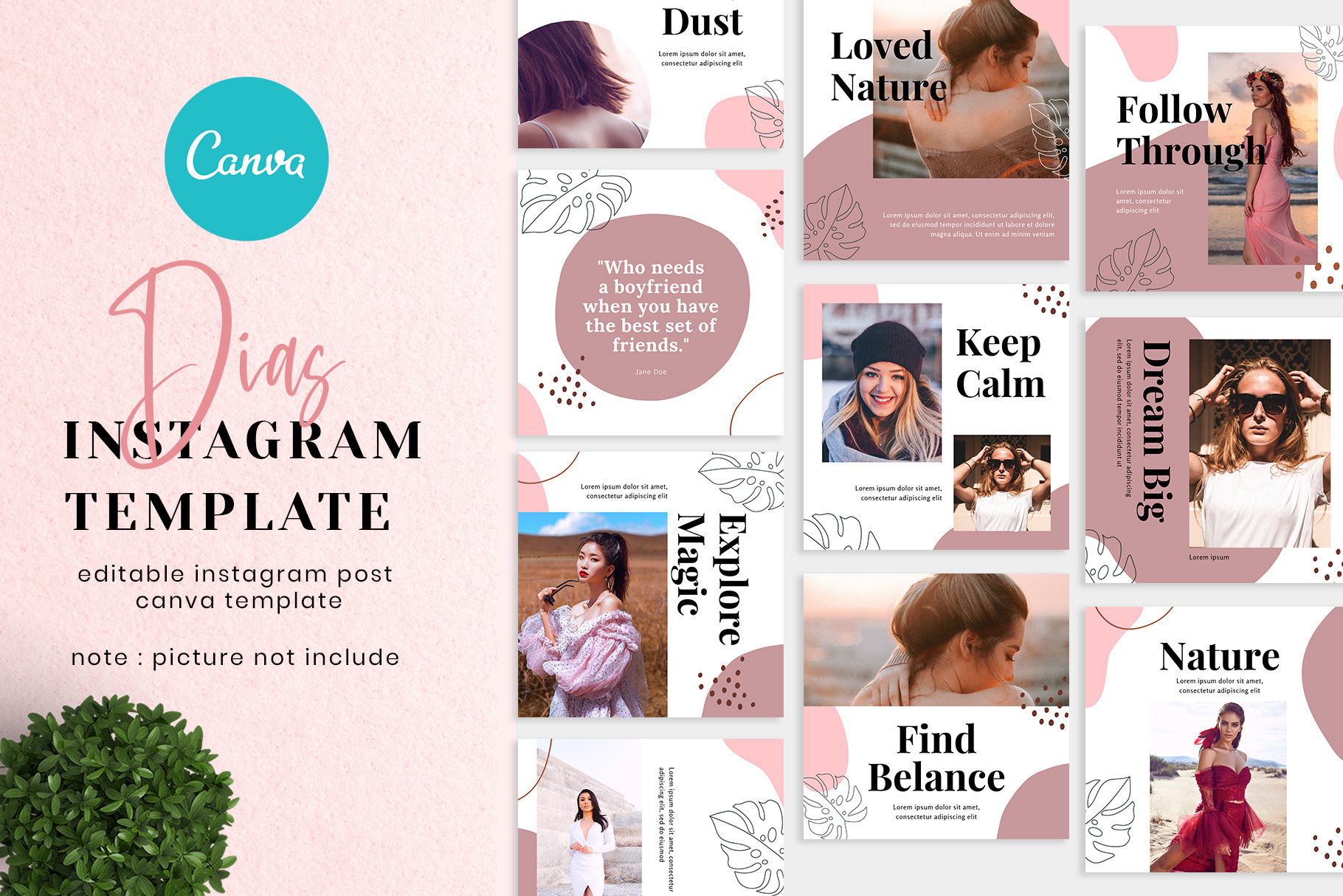 Canva Instagram Post Template Dias, a Social Media Template by Lythcreative