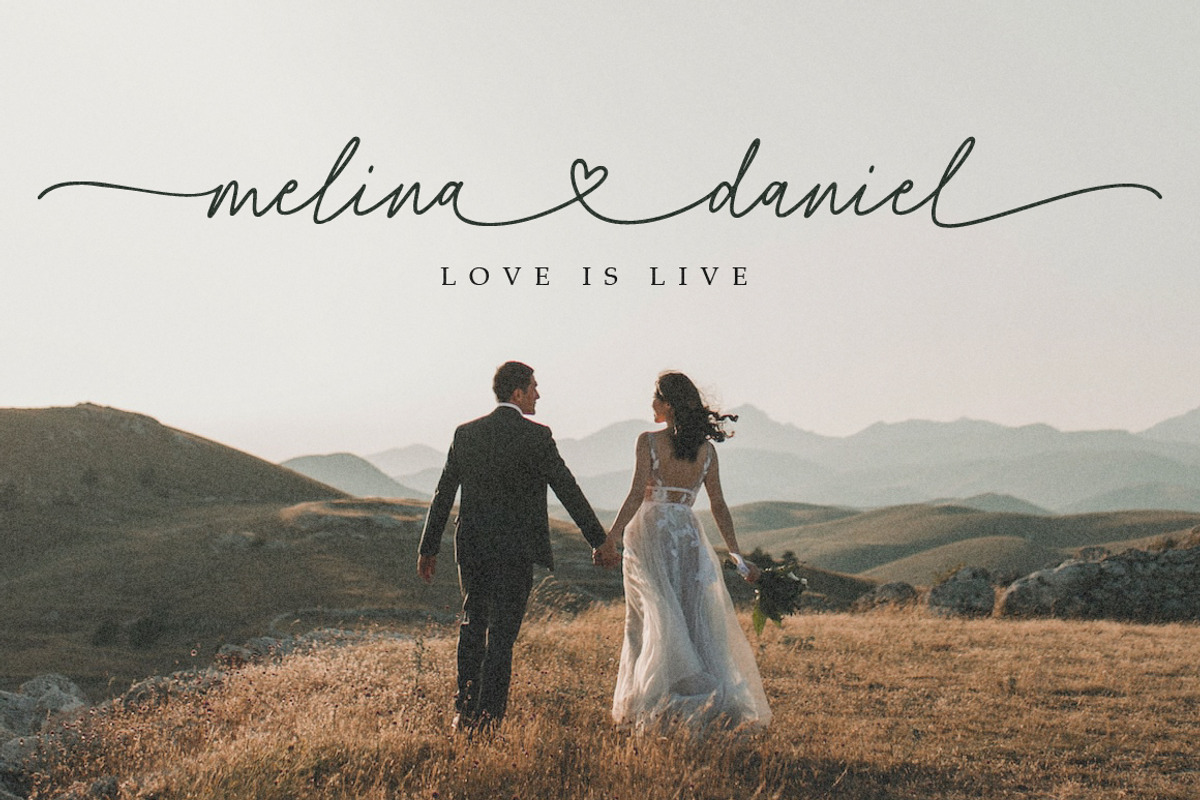 Nadia Heart Script Font with Swash, a Script Font by Typebae (Photo 5 of 9)