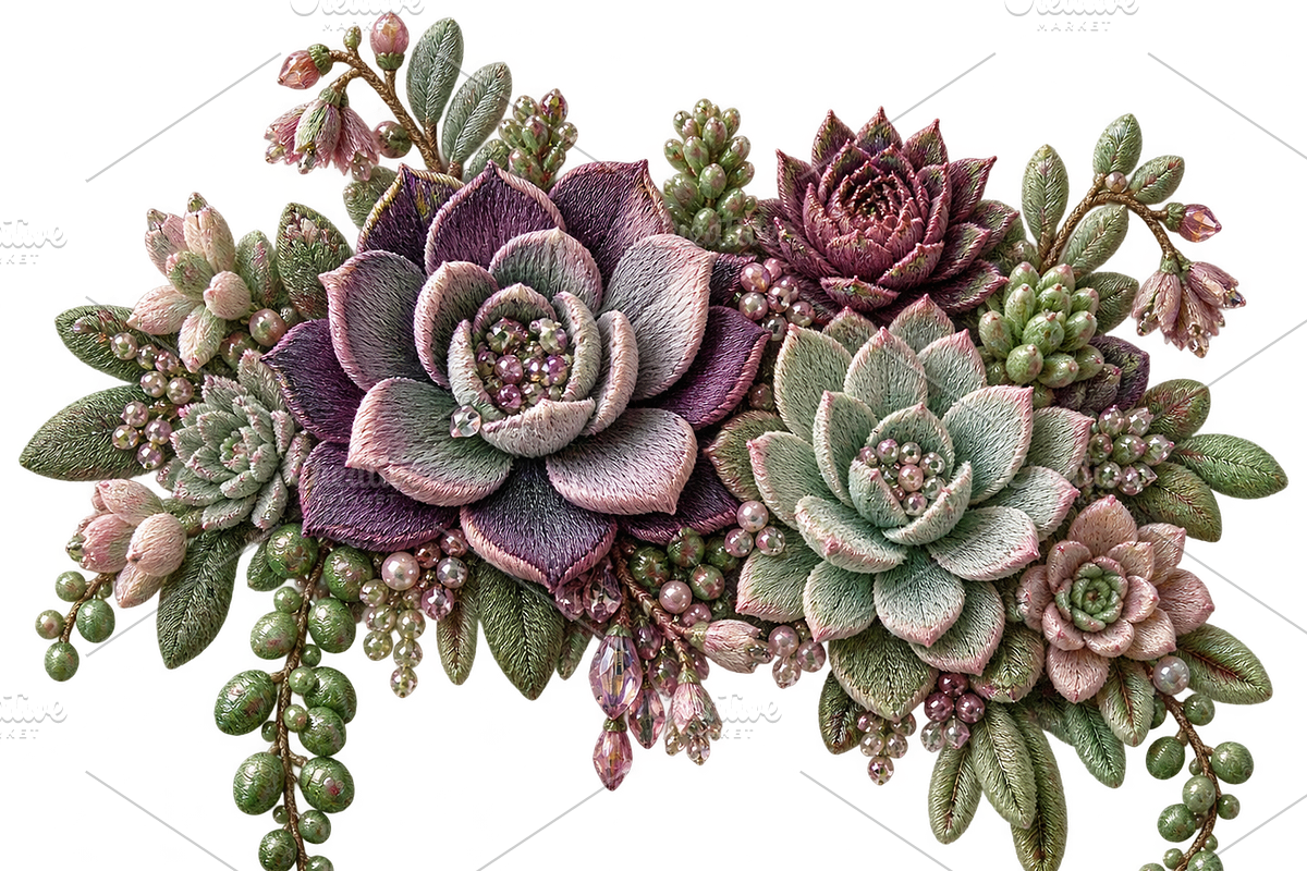 Beaded Succulents PNG, an Object Graphic by The Edit (Photo 1 of 3)