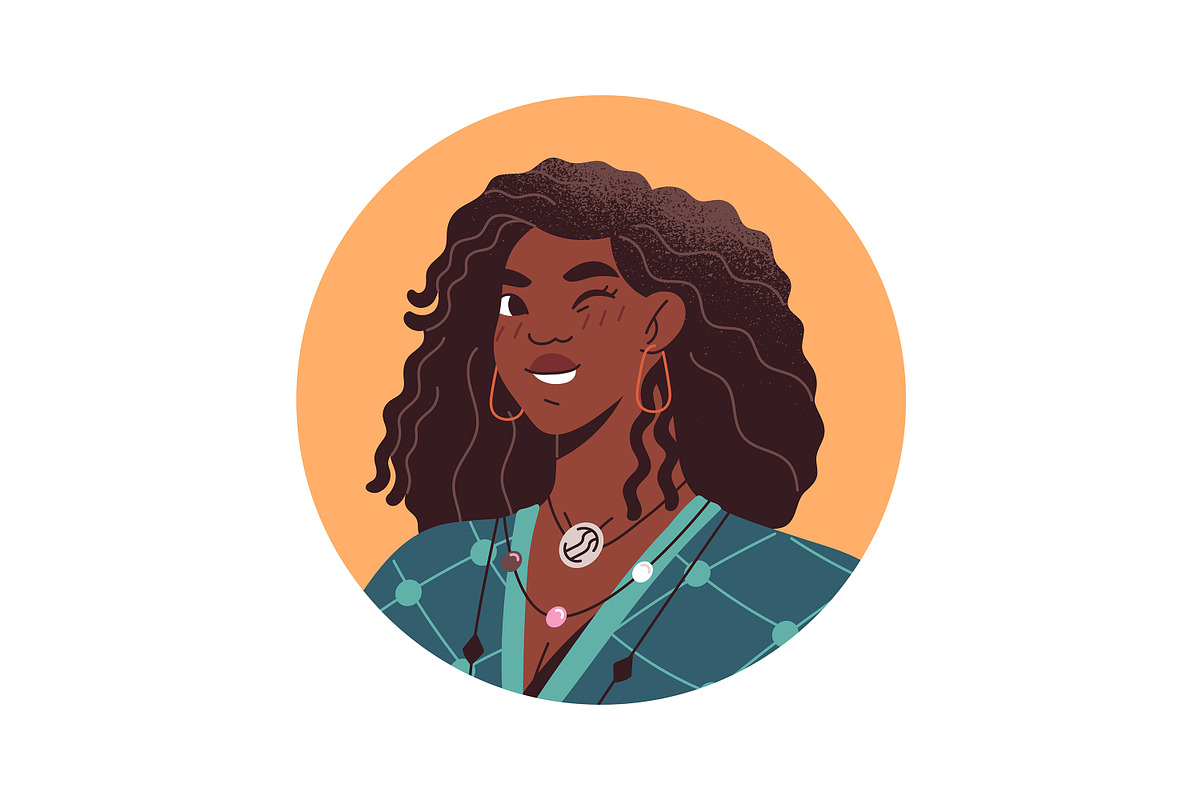 Happy people portraits, avatars set, a Person Illustration by PaperTrident (Photo 7 of 10)