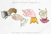 Tea time at the garden clipart set, a Decorative Illustration by Yelloo Fish (Thumbnail 5 of 16)