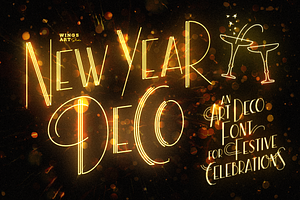 New Year Deco: Art Deco Festive Font