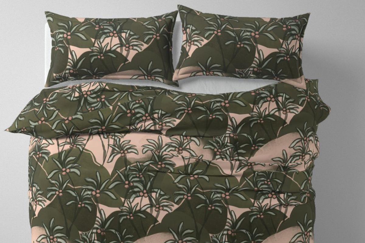 Tropical palms hills jungle pattern, a Pattern Graphic by Nocito Design (Photo 2 of 6)