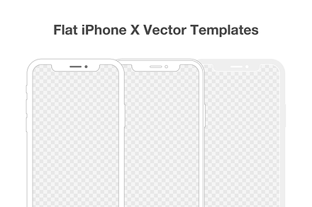 Flat iPhone X Vector Templates