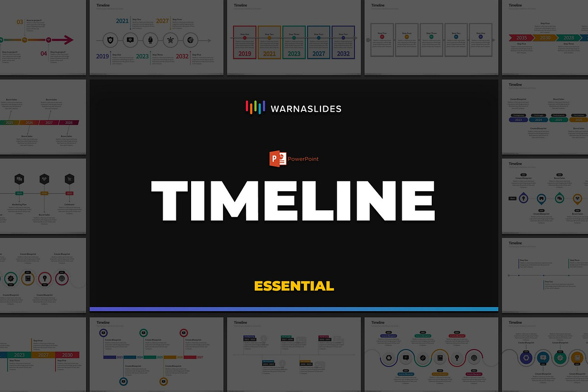 Timeline PowerPoint Templates, a Presentation Template by Warna Works (Photo 2 of 24)