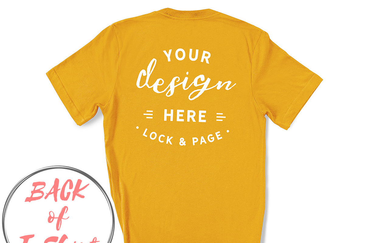 Back Of T-Shirt BC3001 Mockup Bundle, a Shirt Mockup by lock and page (Photo 7 of 88)
