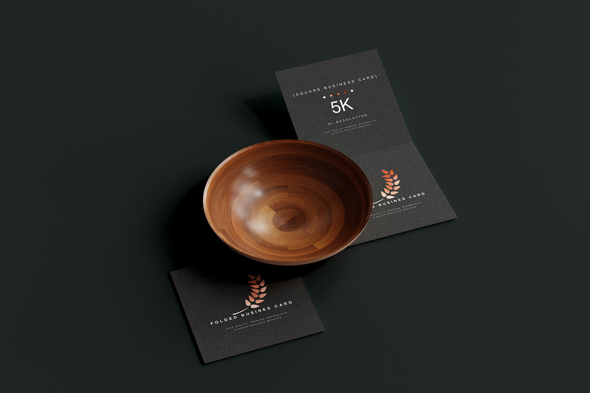 Folded Square Business Card Mockups, a Print Template by pmvch (Photo 10 of 20)