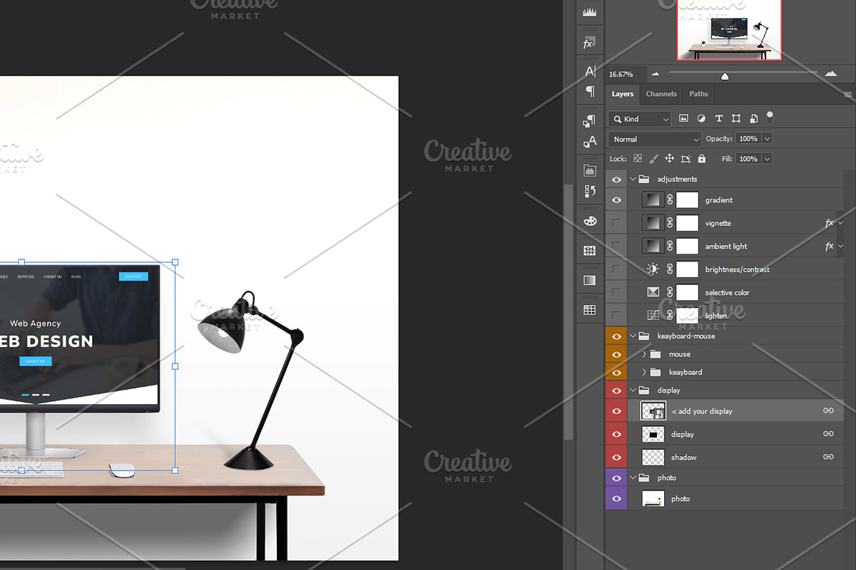 Clean Desk Web Mockup, a Device Mockup by RSplaneta (Photo 2 of 2)
