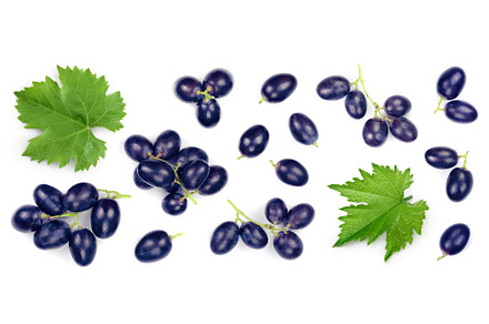 blue grapes isolated on the white, a Food & Drink Photo by NataPhoto