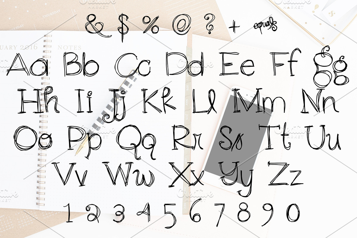 SOL MAN Hand Lettered Font, a Handwritten Font by Rhonna Designs (Photo 3 of 3)