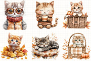 Cute Autumn Kitten Clipart, an Illustration by Libby Wishes (Thumbnail 5 of 6)