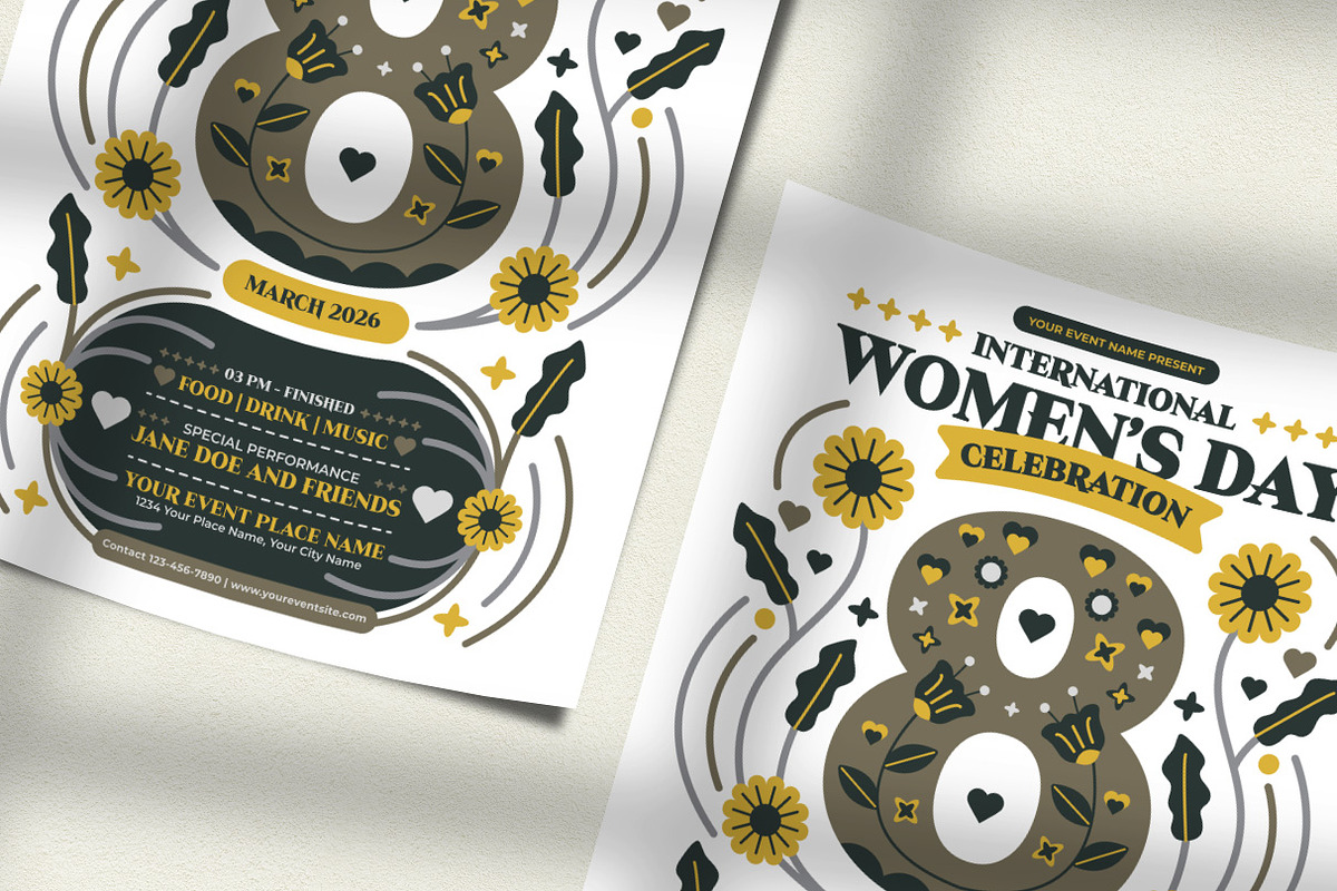 Folk Art International Women's Day, a Flyer Template by Hole Hope Design (Photo 3 of 5)