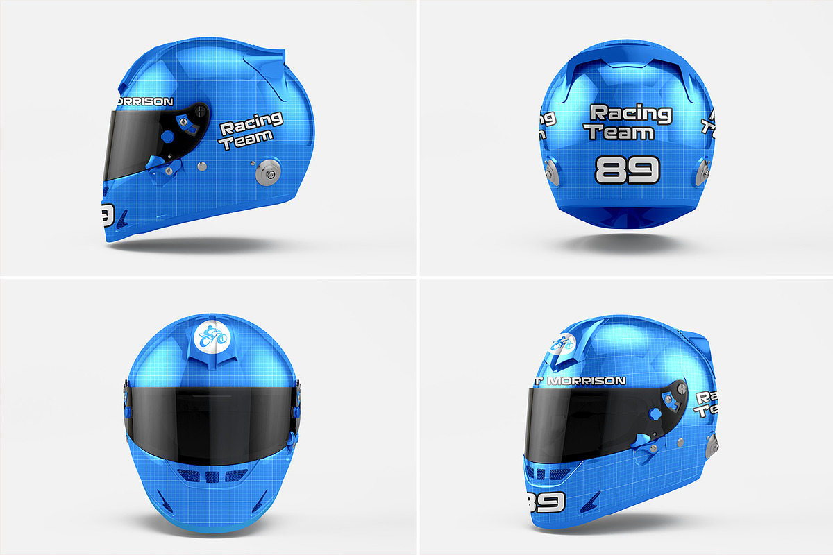 Helmet Mockup - 4 views, a Merchandise Mockup by Illusiongraphic (Photo 18 of 18)